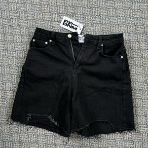 Princess Polly Black Denim Shorts